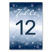 Blauwe Winter Wonderland Kerstbruiloft Kaart (Voorkant)