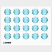 Blauwe Winter Wonderland Sweet 16 Sticker (Vel)