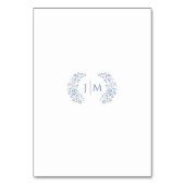 Blauwe winterbessen Bloemen Trouwtafel Nummers Kaart (Achterkant)