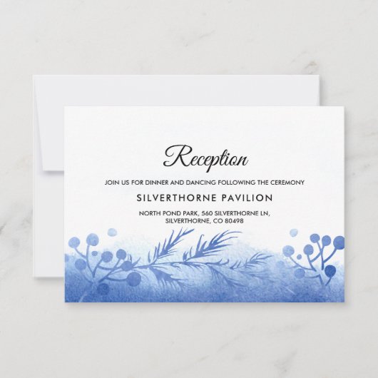 Blauwe winterbijkantoren Kaarten voor weddenschapp (Voorkant)