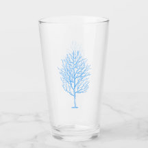 Blauwe winterboom Glass