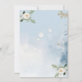 Blauwe Winterbos Vos 1e Verjaardag Kaart (Achterkant)