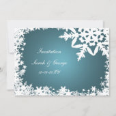 blauwe winterbruiloft Uitnodigingskaarten Kaart (Voorkant)