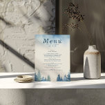 Blauwe winterdennen bruiloft menu<br><div class="desc">Blauwe winterdennen bruiloft menu</div>