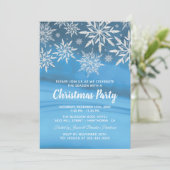 Blauwe winterfeestdag in Snowflake Kaart (Staand voorkant)