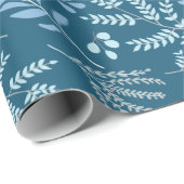 blauwe winterfeestdag kerstmis cadeaupapier (Rol Hoek)