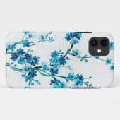 Blauwe winterFloral Waterverf | Aangepast Case-Mate iPhone Case (Achterkant (horizontaal))
