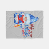 Blauwe Winterkabouter Met Kussen Kaars Fleece Deken (Voorkant (Horizontaal))