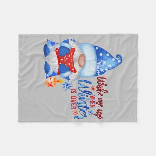 Blauwe winterkoepel met kaars fleece deken (Voorkant (Horizontaal))