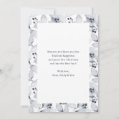 Blauwe Winterloof Foto Geloof Kerstkaart (Achterkant)