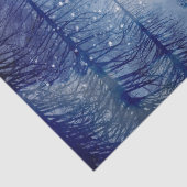 Blauwe winterpine ontkoppeling bos tissuepapier (Detail)