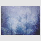 Blauwe winterpine ontkoppeling bos tissuepapier (Voorkant)