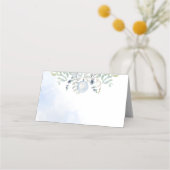 Blauwe winterplaatskaart plaatskaartje (Achterkant)