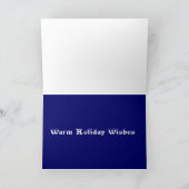 blauwe winterpracht feestdagen kaart (Binnen)