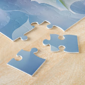 Blauwe winterpuzzel legpuzzel (Zijkant)