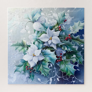 Blauwe winterpuzzel legpuzzel