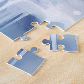 Blauwe winterpuzzel legpuzzel (Zijkant)