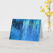 Blauwe winterregen kaart (Gele Bloem)