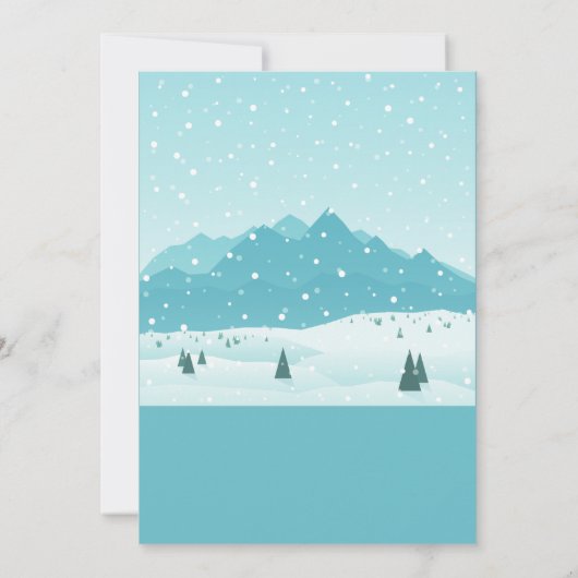 Blauwe winterschuur Blauwe Surprise 50th Birthday Kaart (Achterkant)