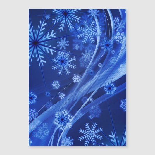 Blauwe wintersneeuwkerst (Voorkant)