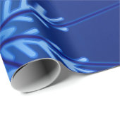 Blauwe wintersneeuwkerst cadeaupapier (Rol Hoek)