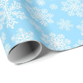 Blauwe wintersneeuwkerst cadeaupapier (Rol Hoek)