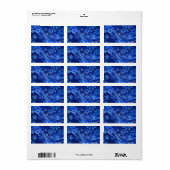 Blauwe wintersneeuwkerst etiket (Full Sheet)