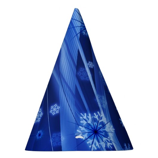 Blauwe wintersneeuwkerst feesthoedjes (Rechts)