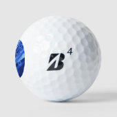 Blauwe wintersneeuwkerst golfballen (Logo)