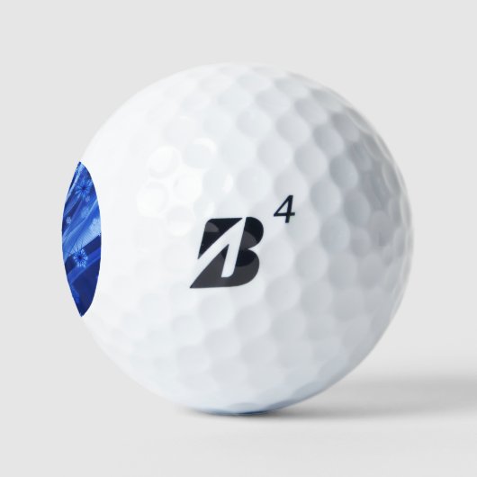Blauwe wintersneeuwkerst golfballen (Logo)