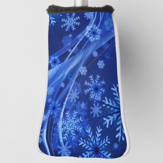 Blauwe wintersneeuwkerst golfheadcover (Draai 90)