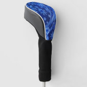 Blauwe wintersneeuwkerst golfheadcover (Schuin)
