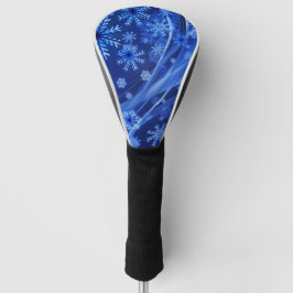 Blauwe wintersneeuwkerst golfheadcover