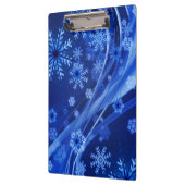 Blauwe wintersneeuwkerst klembord (Links)