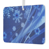 Blauwe wintersneeuwkerst luchtverfrisser (Links)