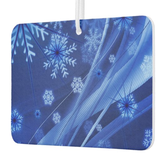 Blauwe wintersneeuwkerst luchtverfrisser (Links)