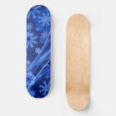 Blauwe wintersneeuwkerst skateboard (Voorkant)