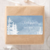 Blauwe wintersneeuwvlokken Winterblauwe Adresetike Etiket (Insitu)