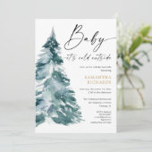 Blauwe wintersprinkhaan is koud buiten de douche kaart (Staand voorkant)