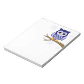 Blauwe winteruil notitieblok (Linkerzijde)
