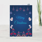 Blauwe winterwensen kaart (Voorkant)