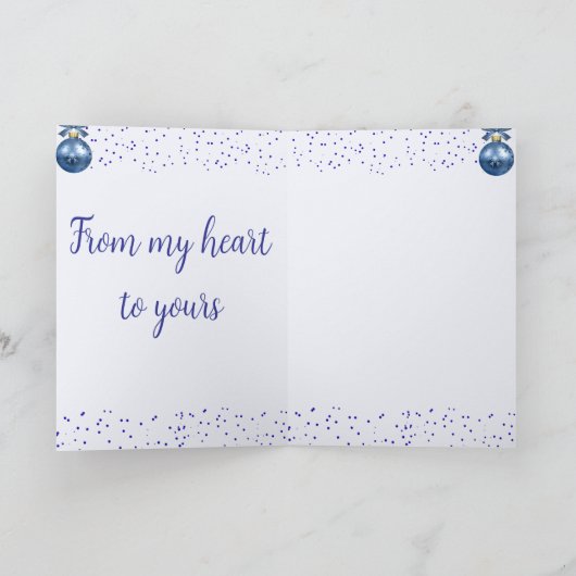 Blauwe winterwensen kaart (Binnen)