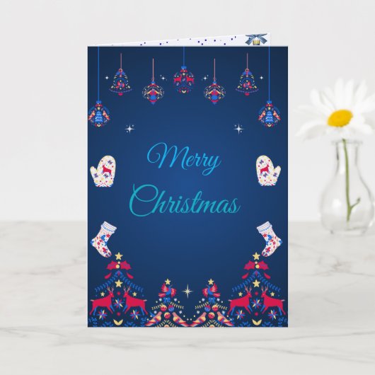 Blauwe winterwensen kaart (Kleine Plant)