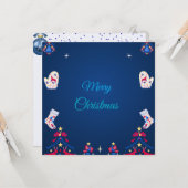 Blauwe winterwensen kaart (Voorkant / Achterkant in situ)