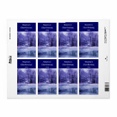 Blauwe winterwijn Bossen Etiket (Full Sheet)