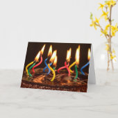 BLAUWE WISH BIRTHDAY CARDS KAART (Gele Bloem)