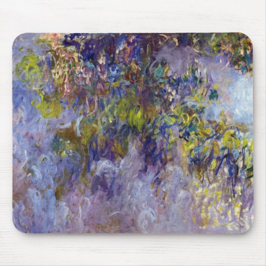 Blauwe Wisteria (linkerdeel) door Claude Monet Muismat (Voorkant)