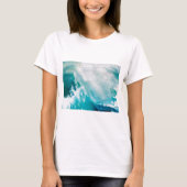 BLAUWE WIT-ZEE WAVT IN HET STORM T-SHIRT (Voorkant)