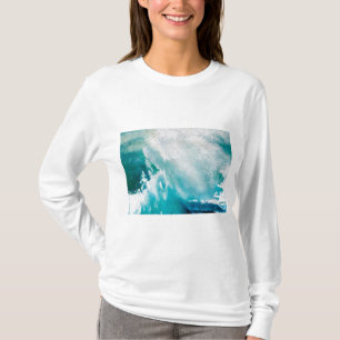 BLAUWE WIT-ZEE WAVT IN HET STORM T-SHIRT
