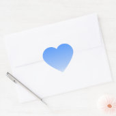 blauwe witte achtergrond hart sticker (Envelop)